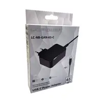 LC-Power LC-NB-GAN-65-C cargador de dispositivo móvil Portátil Negro Corriente alt