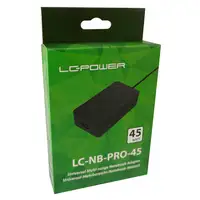 LC-Power LC-NB-PRO-45 adaptador e inversor de corriente Interior 45 W Negro