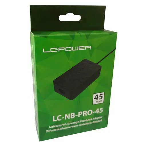 LC-Power LC-NB-PRO-45 adaptador e inversor de corriente Interior 45 W Negro