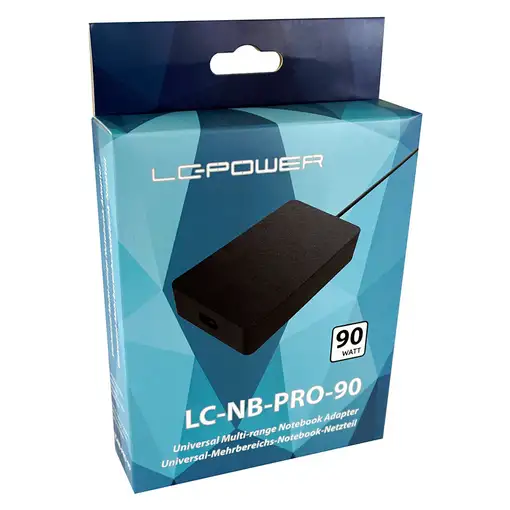 LC-Power LC-NB-PRO-90 adaptador e inversor de corriente Interior 90 W Negro