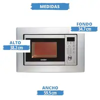 Sauber HMS05MDG Negro, Acero satinado Microondas combinado Integrado 20 L 800 W