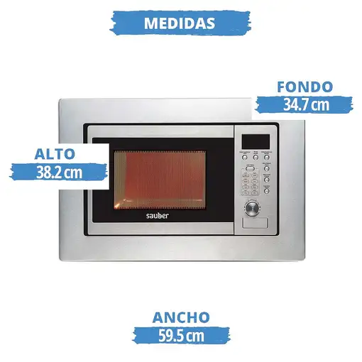 Sauber HMS05MDG Negro, Acero satinado Microondas combinado Integrado 20 L 800 W