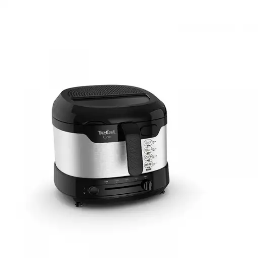 Tefal Uno FF215D Sencillo 1,8 L Independiente 1600 W Freidora Negro, Acero inoxida