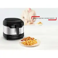 Tefal Uno FF215D Sencillo 1,8 L Independiente 1600 W Freidora Negro, Acero inoxida