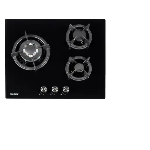 Sauber SECGN06 Negro Integrado 60 cm Encimera de gas 3 zona(s)