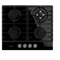 Cecotec Bolero Squad G 4200F Glass Black Negro Integrado 58 cm Encimera de gas 4