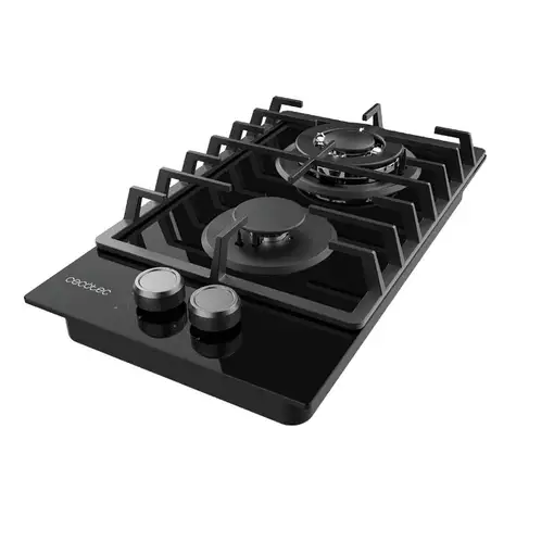 Cecotec Bolero Squad G 2200F Glass Black Negro Integrado 29 cm Encimera de gas 2