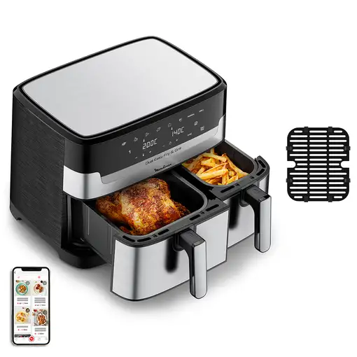 Moulinex Dual Easy Fry EZ905D20 freidora Doble 8,3 L Independiente 2450 W Freidora