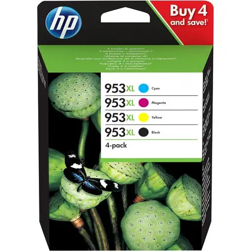 HP 953XL cartucho de tinta Original Alto rendimiento (XL) Negro, Cian, Magenta, A