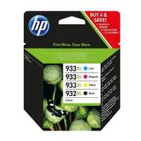 HP 932XL Black/933XL Cyan/Magenta/Yellow 4-pack Original Ink Cartridges cartucho