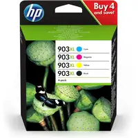 HP 903XL cartucho de tinta 4 pieza(s) Original Alto rendimiento (XL) Negro, Cian,