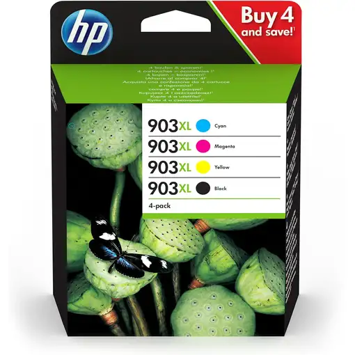 HP 903XL cartucho de tinta 4 pieza(s) Original Alto rendimiento (XL) Negro, Cian,