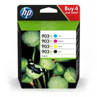 HP 903XL cartucho de tinta 4 pieza(s) Original Alto rendimiento (XL) Negro, Cian,