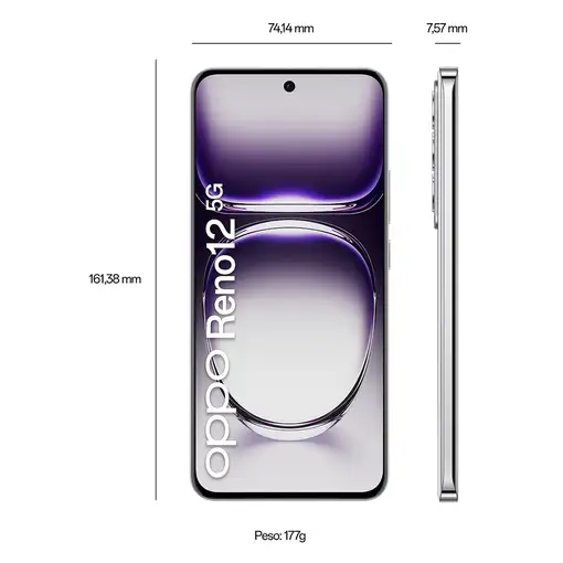 OPPO Reno12 5G 17 cm (6.7\) SIM doble Android 14 USB Tipo C 12 GB 256 GB 5000 mAh