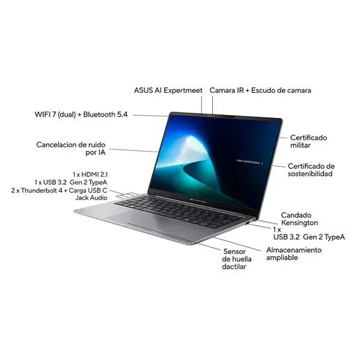 ASUS ExpertBook P5 P5405CSA-NZ0341X-Ordenador Portátil14'' WQXGA  Intel Core Ultra7
