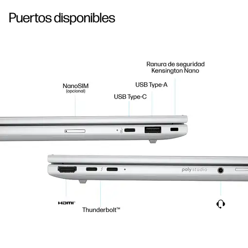 HP EliteBook 8 G1i Portátil Intel Core Ultra 7 (16'' )WUXGA Wolf Pro AI Security