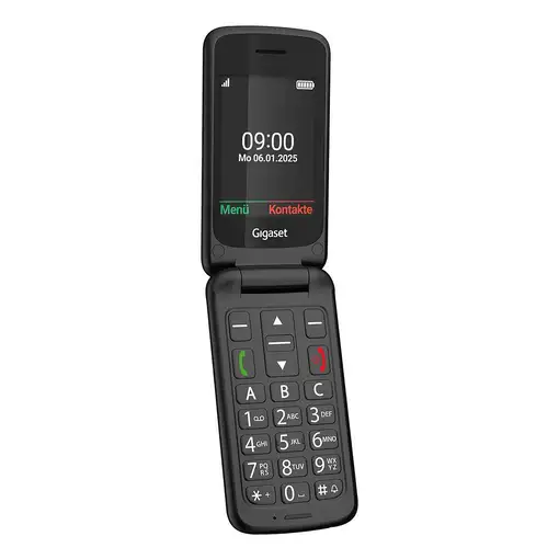 Gigaset GL595 7,11 cm (2.8") 114 g Negro Teléfono para personas mayores