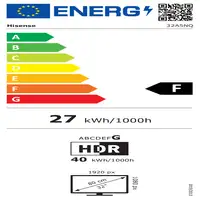 Hisense 32A5NQ Televisor 81,3 cm (32\) Full HD Smart TV Wifi Negro 220 cd / m²