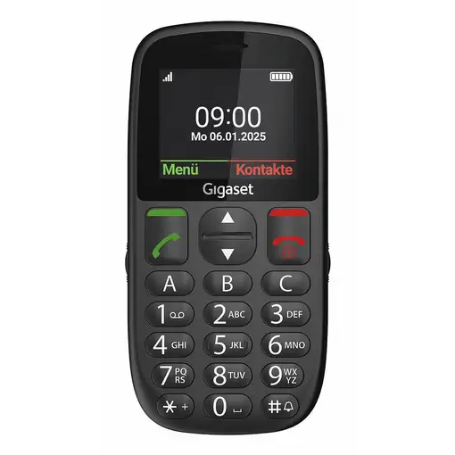 Gigaset GL395 5,59 cm (2.2") 90 g Negro Teléfono para personas mayores
