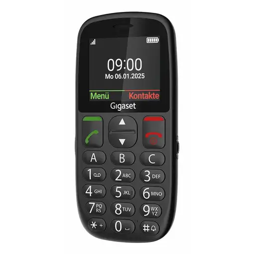 Gigaset GL395 5,59 cm (2.2") 90 g Negro Teléfono para personas mayores