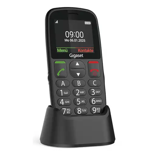 Gigaset GL395 5,59 cm (2.2") 90 g Negro Teléfono para personas mayores