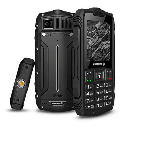 myPhone Hammer Rock 6,1 cm (2.4") 155 g Negro Teléfono con cámara