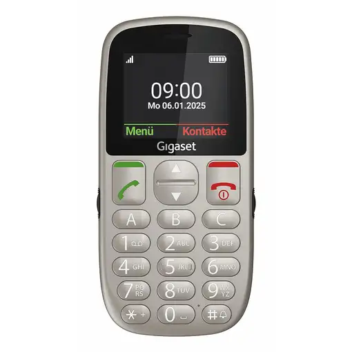 Gigaset GL395 5,59 cm (2.2") 90 g Gris Teléfono para personas mayores
