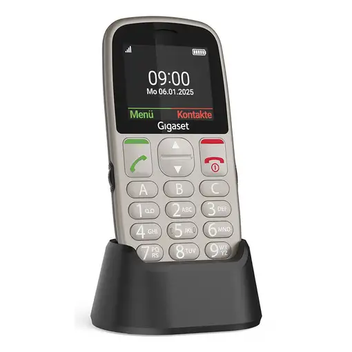 Gigaset GL395 5,59 cm (2.2") 90 g Gris Teléfono para personas mayores