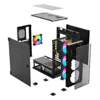 Savio SAVGC-RAPTORX1 carcasa de ordenador Midi Tower Negro
