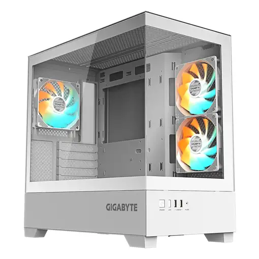 GIGABYTE C201 PANORAMIC ICE Caja para PC – Torre media, m-ATX, compatible con radi