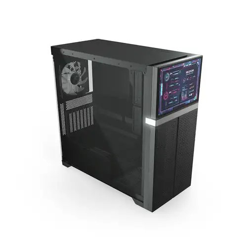 Valkyrie VK02 LCD Black Midi Tower Negro