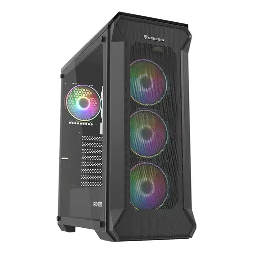 GENESIS Irid 505 ARGB Midi Tower Negro, Transparente