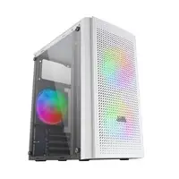 Mars Gaming MC300W Blanco, Caja PC Micro ATX, Cristal Templado, Frontal MESH, 3xVe