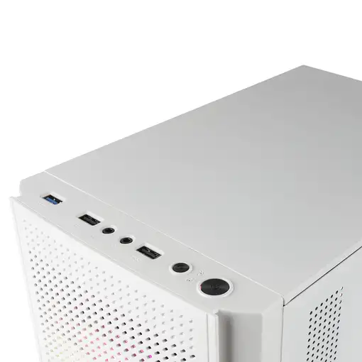 Mars Gaming MC300W Blanco, Caja PC Micro ATX, Cristal Templado, Frontal MESH, 3xVe