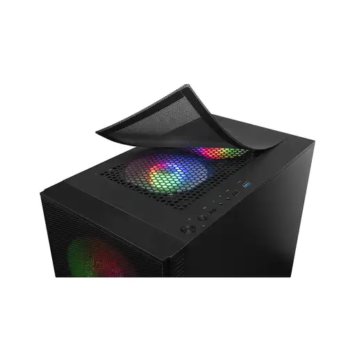 Mars Gaming MCZ, Caja PC Compacta Premium, MicroATX, Panel + Frontal Mesh, Negro