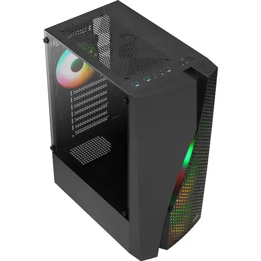 Aerocool WAVEBKV3 Caja PC ATX Cristal Templado 4xVentilador RGB Negro