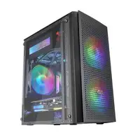 Mars Gaming MC300 Negro, Caja PC Micro ATX, Cristal Templado, Frontal MESH, 3xVent