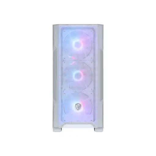 MSI MAG Forge M100R Midi Tower Transparente, Blanco