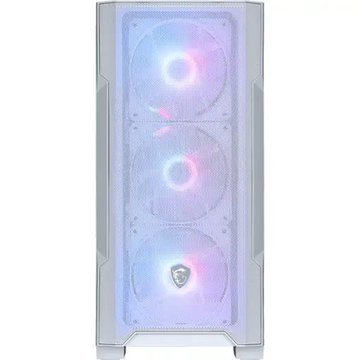 MSI MAG Forge M100R Micro Torre Transparente, Blanco