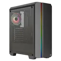 Aerocool GENESISV2BK Caja PC ATX Panel Frontal LED ARGB Ventilador ARGB 12cm Negro