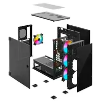 Savio PC Case Prime X1 ARGB Glass Black Midi Tower Negro