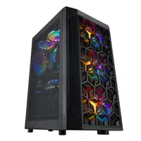Mars Gaming MCMESH Negro, Caja PC Gaming, Micro ATX, Diseño Mesh Total, 3x Ventila