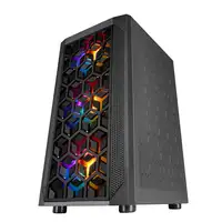 Mars Gaming MCMESH Negro, Caja PC Gaming, Micro ATX, Diseño Mesh Total, 3x Ventila