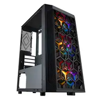 Mars Gaming MCMESH Negro, Caja PC Gaming, Micro ATX, Diseño Mesh Total, 3x Ventila