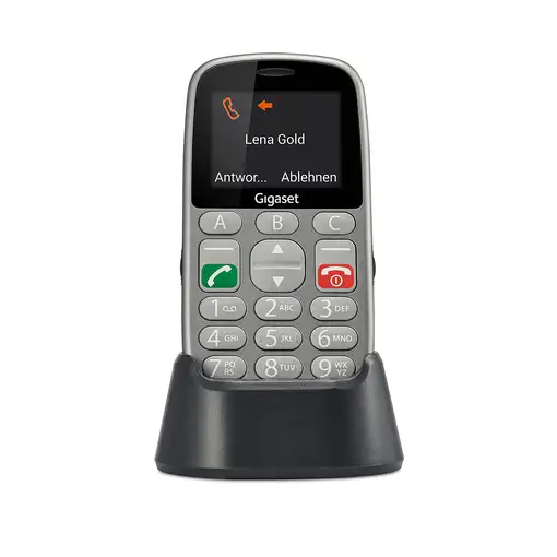 Gigaset GL390 5,59 cm (2.2") 88 g Gris Teléfono para personas mayores