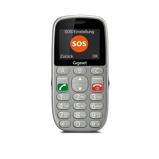 Gigaset GL390 5,59 cm (2.2") 88 g Gris Teléfono para personas mayores