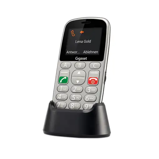 Gigaset GL390 5,59 cm (2.2") 88 g Gris Teléfono para personas mayores