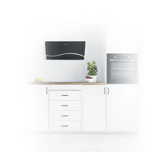 SCHNEIDER Campana extractora, 60cm, 594 m³/h, 3 velocidades, Negro SCHDA660EBV