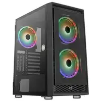Aerocool GRAPHITEV3 Carcasa de Ordenador 3 Ventiladores ARGB 14cm
