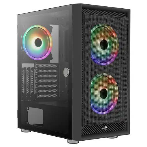 Aerocool GRAPHITEV3 Carcasa de Ordenador 3 Ventiladores ARGB 14cm
